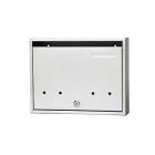 Postaláda lakótelepi/lépcsőházi, névjegytáblás, cilinder záras, kiesésgátlós, világos szürke 35x27x6.5 cm Gabi