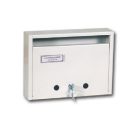 Postaláda lakótelepi/lépcsőházi cilinderzáras, fehér névjegytáblás Florida 35x27x7 cm