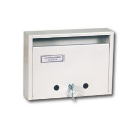   Postaláda lakótelepi/lépcsőházi cilinderzáras, fehér névjegytáblás Florida 35x27x7 cm