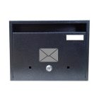 Postaláda lakótelepi/lépcsőházi cilinder záras levélmatricás bronz 35x27x7 cm