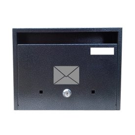   Postaláda lakótelepi/lépcsőházi cilinder záras levélmatricás bronz 35x27x7 cm