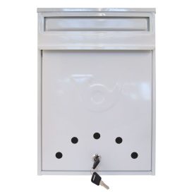   Postaláda Góliát Fehér A4 28x40x9,5  2-bedobó, kürtös dombormintás