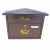 Postaláda extra fekvő kültéri cilinderzáras Bronz/antik Apollo 355x285x120mm 