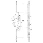 Többpontos zár MMS 45/92/16/8/400 görgős kilincs müködtetésű