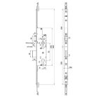 Többpontos zár MMK 35/92/16/8/400 görgős cilinder müködtetésű