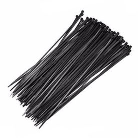   Műanyag gyorskötöző 73892 100x2,5 mm fekete d20 100db/ csomag