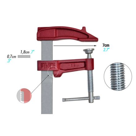 PIHER Pillanatszorító M-12 70x120mm 01012