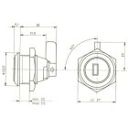 Kazettazár, fémbútorzár Elga C/37