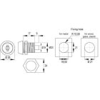 Budapest Bútor tolóajtó zár (benyomós) SISO 14.03.007 
