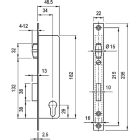  Euro-Elzett N3397V 35/92/22 csapdás, cilinderlyukas, 50-es portálzár ,Balos 