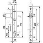  Euro-Elzett 3398B csapdás, cilinderlyukas, 30-as ,iráni portálzár 