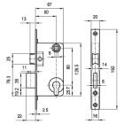 Euro-Elzett N709/50/90 cilinderlyukas bevéső zár