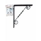 Díszített polckonzol 150x125mm fekete 8837