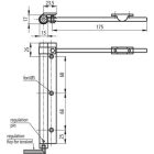 Ajtócsukópánt rudas aluminíum 088A 