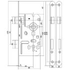 Tesla 8072/P K 55/72/8. ,csapdás, jobbos, kulcsos, bevésőzár