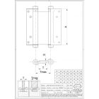 Lengőajtó pánt, Bommerpánt IBFM bronz 175mm 108039 1pár