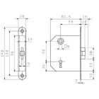 Lővér tipusú zár N3381 kulcslyukas Földesi