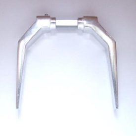   Portál ajtókilincs osztott tengellyel F4 eloxált  Bronz színű