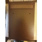 Postaláda sárga kürtös cilinder zárral Barna Porto 22x32