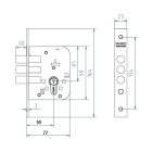 MCM 612  50/77 cilinderlyukas 3 rudas másodzár reteszzár 