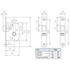 MCM 1510/35  Bevéső zár csapdás kilincses  