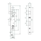 MCM 1650 21/85 bevéső zár csapdás cilinderlyukas 33-as portálzár