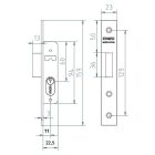 MCM 1549/14 cilinderlyukas poltálzár reteszzár, cilinderbetét ovális 23mm 