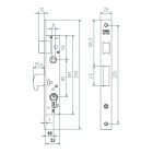 MCM 1450/21 portálzár, csapdás, kampós kilincseszár 32mm 