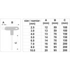 Szerszám készlet Vorel T-fogantyús imbuszkulcs készlet 8 darabos 