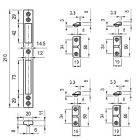 Zárólemez garnitúra Multisoft, GU többpontoszárhoz Elzett 3477/MS 4 nútos 