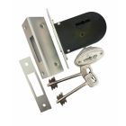 Euro-Elzett  N700 dobozos másodzár, bevéshető reteszzár kéttollú kulcsos, 2 kulccsal, egyforma zárlatú.