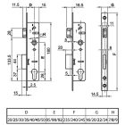 Europortál 20/90/22 csapdás cilinderlyukas 35-ös portálzár