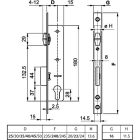 Europortál 25/22 görgős cilinderlyukas 40-es portálzár 