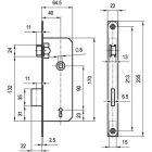 Euro-Elzett N380 40/90 csapdás, kulcsos bevésőzár