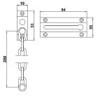 Ajtóbiztosító lánc nikkel AMIG 1/735