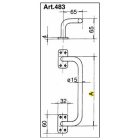 Merevfogantyú épülethez fekete180 hajlított 483180 IBFM