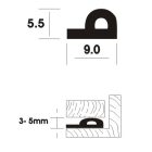 Öntapadós ajtó/ablaktömítés barna 6 méter p