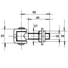 Állítható pánt/forgáspont anya+alátét horganyzott M24 cod.425024R