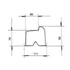 Kétszárnyú betonozható kapu ütköző cod:470