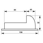 Kapu ütköző kétszárnyú lecsavarozható  cod:470V 