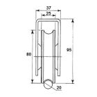 Külsőmegtámasztó csapágy kerék O 80 cod.385080L 