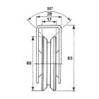 Külsőmegtámasztó csapágy kerék V 60 cod.386060 
