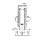 Tolókapuhoz csavarozható O sín 3m/szál