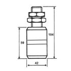 Felső vezetőgörgő 42 tolókapuhoz cod.460042 