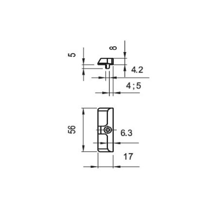 Záródarab Elzett Multisoft görgős PVC-hez