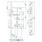 Előajtó zár 60/90/9cm 4312 cilinderlyukas