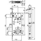 Euro-Elzett 7420/45/90 cilinderlyukas bevéső zár