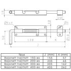 Tolózár Bajonettes hajlított 200-as 
