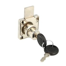   Bútorzár rászegző cilinderes 19/22 40x40 hosszú nyelvű Siso