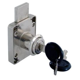   Bútorzár rászegző cilinderes 25-ös 40x50 hosszú nyelvű